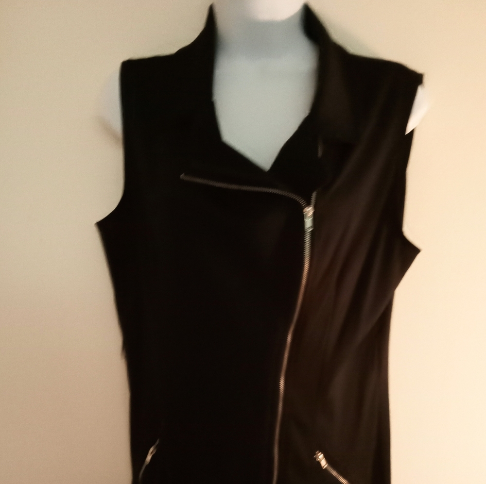 NWOTπ FREE GIFT IS INCLUDED πDiagonal Zipper Metal Stretchable Dress Midi - Picture 11 of 15